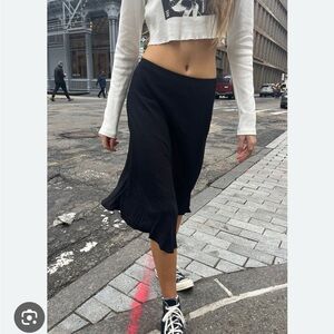 Brandy Melville Classic Black A-Line Skirt